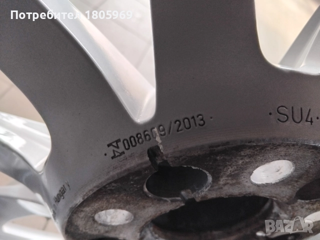 4бр. ал. джанти Audi (оригинални) 5x112 , 8x17 , ET39 , централен отвор 66,5мм, снимка 9 - Гуми и джанти - 51809980