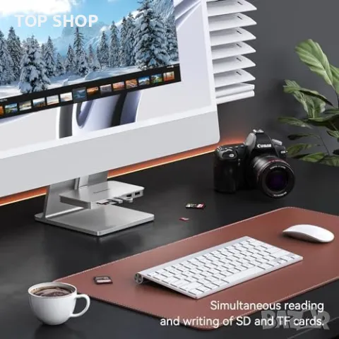 Нов iMac USB Адаптер Hub Поддържа 10Gbps 27 инча дисплей, снимка 3 - Друга електроника - 49443979