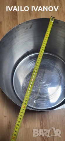 Казан 40литра нов на Хром Силистра дебела неръждавеика 2мм алпака , снимка 7 - Съдове за готвене - 53278535