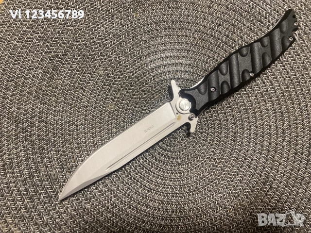 Руски сгъваем нож НОКС Финка-С, дизайн А.Бирюков - ЧЕРЕН, снимка 7 - Ножове - 53808610