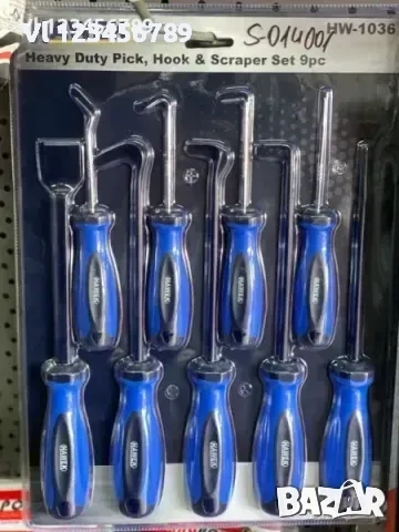 Куки, шила и стъргало малки и големи к-т 9 части HAWEK