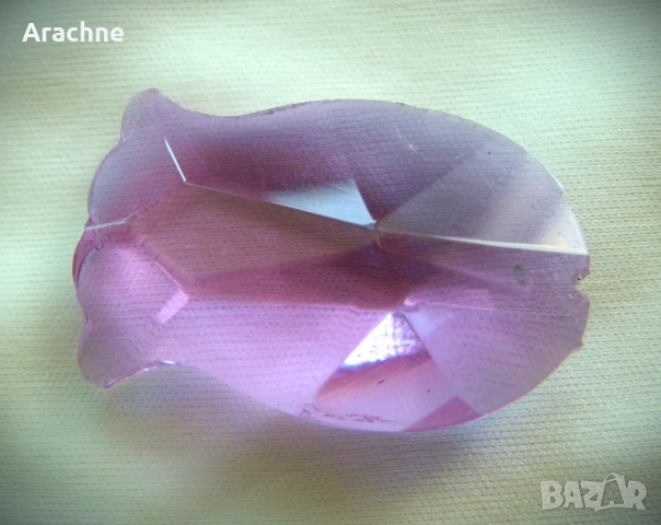 Рибка от рядко неодимово стъкло, ZBS, Чехословакия, 60те, снимка 4 - Колекции - 51593724