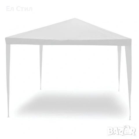 Градинска шатра тип „павилион“, 3x3м, Водоустойчива, Прахово боядисана стоманена рамка, Сива, снимка 11 - Градински мебели, декорация  - 53928109