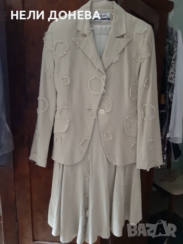 Костюм ЛЕН с красиви Апликации-САКО и ПОЛА богата "IVIS Collection" !