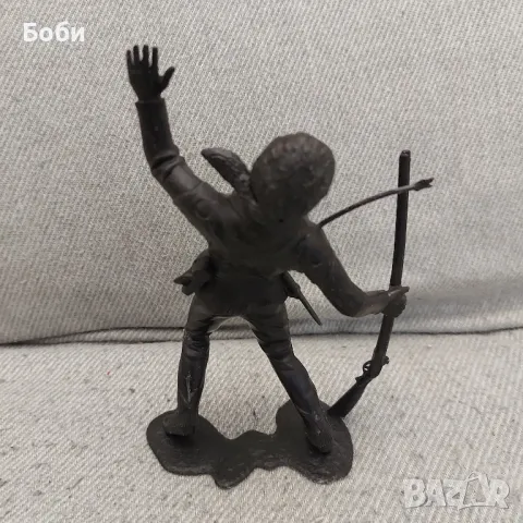 Стара Рядка Пластмасова Голяма Фигурка Каубой Трапер, снимка 5 - Колекции - 50239843