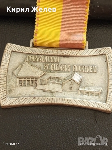 Медал Католическата енория Се. Клеменс Бокенем Германия 47418, снимка 3 - Антикварни и старинни предмети - 51534486