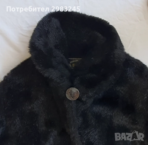 Дамско дебело черно палто, снимка 2 - Палта, манта - 52642045