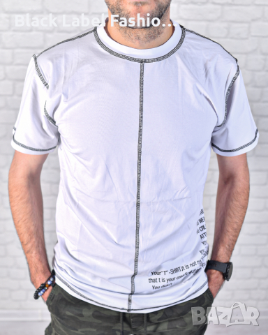 Мъжка тениска-бяла(код:BL-9255), снимка 1 - Тениски - 45005339