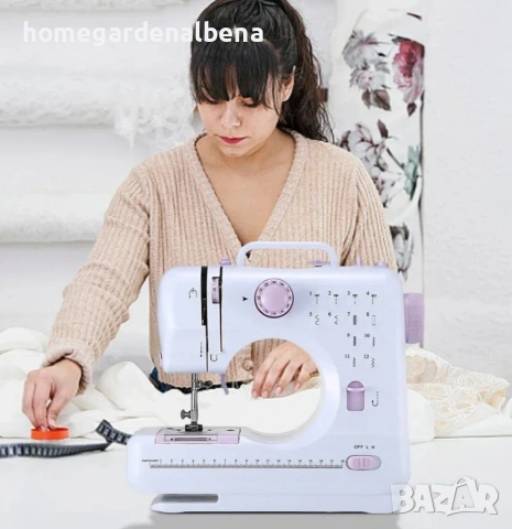 Мини шевна машина 12 вида шева – зигзаг, цип, копчета, вградена светлина, 12м гаранция, снимка 8 - Шевни машини - 54108869