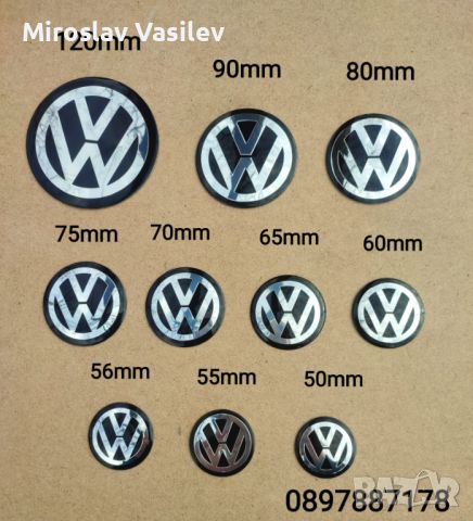VW Стикери за капачки за джанти