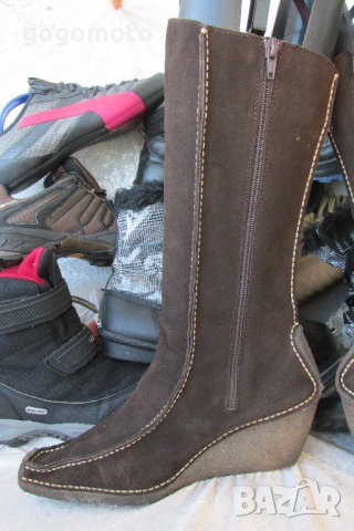 дамски ботуши BRONX® original, платформа, N- 40- 41, 100% естествен велур, GOGOMOTO.BAZAR.BG®, снимка 10 - Дамски ботуши - 20859742