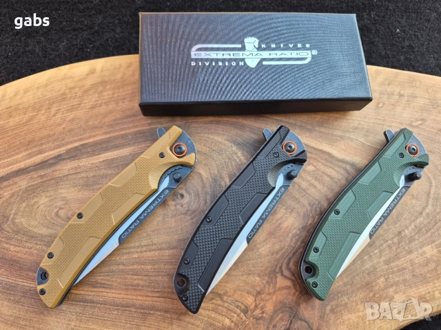 Сгъваем нож EXTREMA RATIO C247, flipper,D2,три цвята, снимка 4 - Ножове - 51053635
