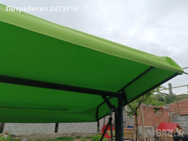 Зелен калъф за сенник за градинска люлка 70/105см, снимка 1 - Градински мебели, декорация  - 45671706