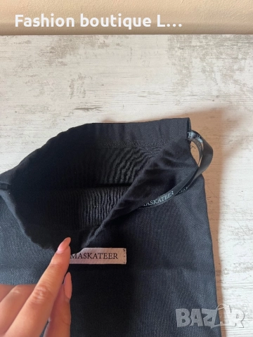 Луксозна черна противопрахова торбичка със сатенени връзки на марката MASKATEER 🖤, снимка 2 - Чанти - 52001396