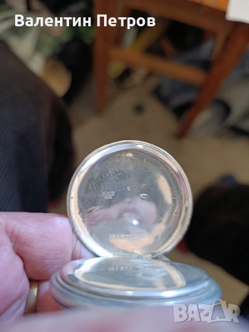 сребърен джобен часовник, снимка 3 - Джобни - 53812920