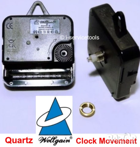 Оригинал WELLGAIN Кварцов Аналогов ЧАСОВНИК K-т Механизми с Халки 3 Стрелки Стенни за Батерии БАРТЕР, снимка 3 - Стенни часовници - 50775555
