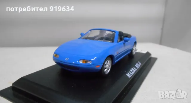 Продавам метална количка Mazda MX-5 Miata (NA) в мащаб 1:43, снимка 1 - Колекции - 39668213