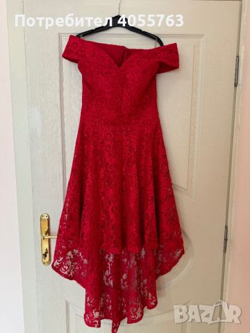 Червена рокля, снимка 4 - Рокли - 45979933