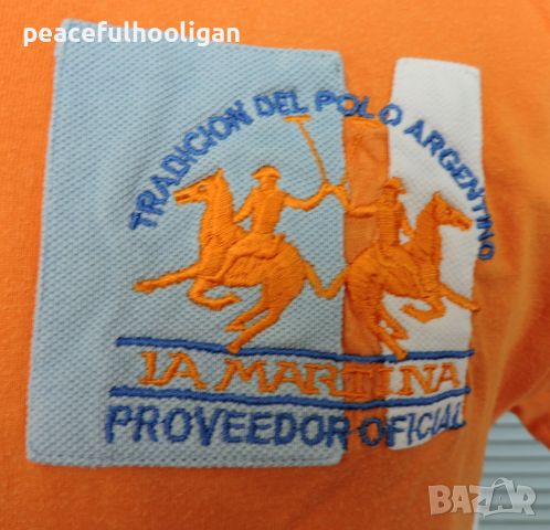 La Martina Argentina Polo Club  - уникална мъжка тениска   с яка  размер L , снимка 3 - Тениски - 45269842