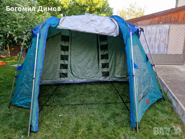 Туристическа палатка размери 4х4 метра 3 спални, снимка 6 - Палатки - 46246206