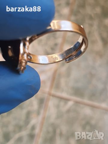 Сребърен пръстен с Лилав камък, снимка 6 - Пръстени - 45729501