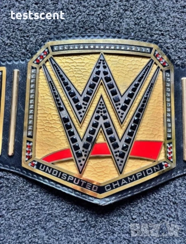 WWE UNDISPUTED CHAMPIONSHIP UNIVERSAL REPLICA BELT BRASS ADULT SIZE NEW Шампионски колан отличен, снимка 2 - Фен артикули - 54150423