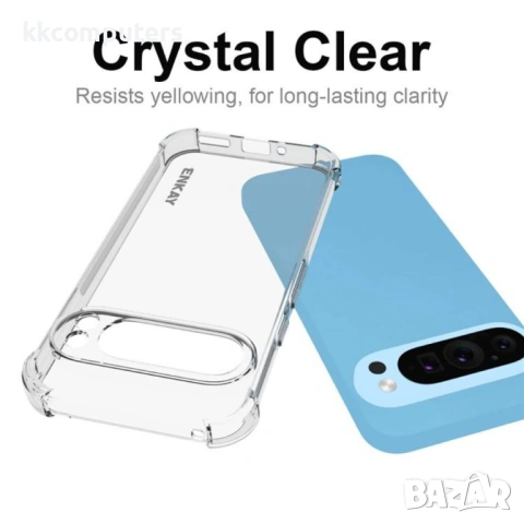 Google Pixel 9 / Pixel 9 Pro Удароустойчив ENKAY Силиконов Калъф и Протектор, снимка 5 - Калъфи, кейсове - 53097709