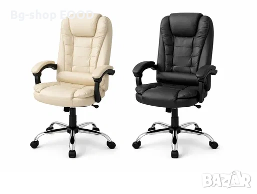 Въртящ се офис стол Aseto с функция накланяне, Кремав/Черен, до 140 кг, снимка 9 - Столове - 53742349