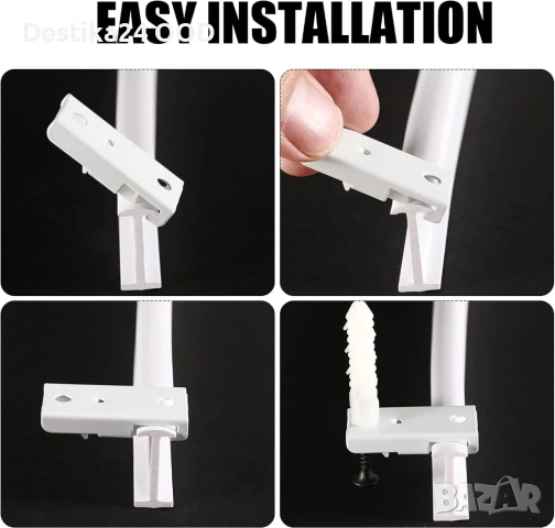 Гъвкав таванен корниз за пердета 5 м Jetec – огъващ се, снимка 4 - Пердета и завеси - 53282635