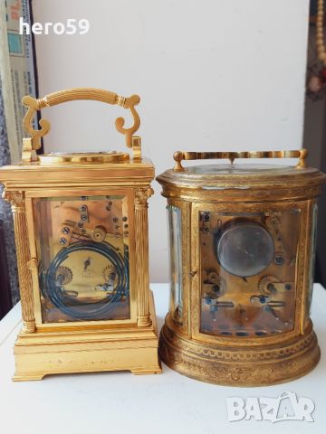 Френски бронзов каретен часовник-репетир/French Carriage Clock with Repeater/14 days, снимка 16 - Стенни часовници - 45285325