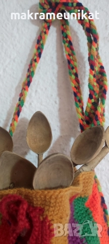 Етно торба, ръчно плетиво, за народна носия, декорация за механа, битов кът, за Сурва, кукер, нова, снимка 2 - Други - 51951358
