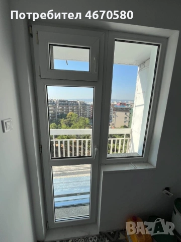 ПВЦ дограма - врата с прозорче + неотваряем прозорец, снимка 3 - Дограми - 53791787