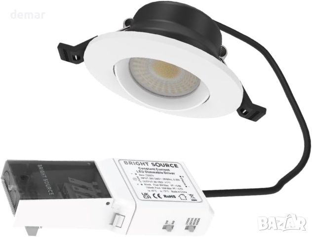 Bright Source All in One,превключваеми 5w/8w LED TILT Downlight,пакет от 6, снимка 3 - Лед осветление - 45745968