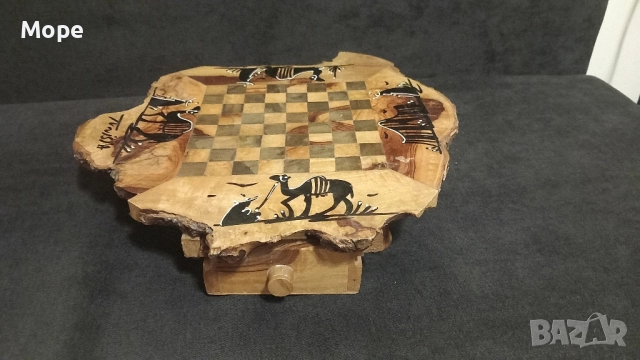 Дървена дъска за шах 