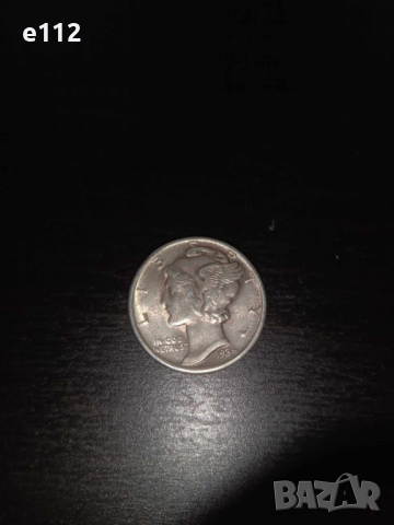 1 дайм САЩ 1936 10 цента САЩ 1936 Монета Америка Сребро ПЕРФЕКТНО СЪСТОЯНИЕ #1