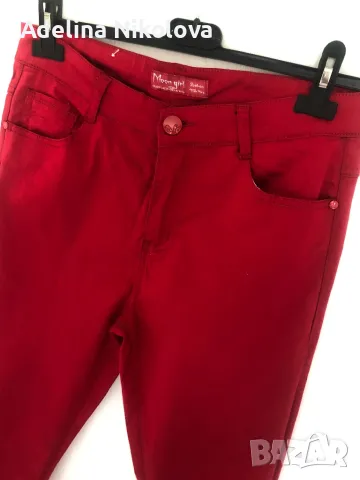 Панталон наситено червен цвят