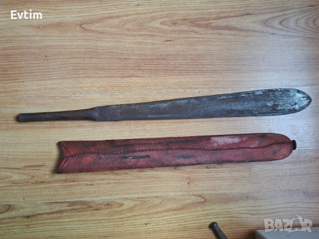 Африкански Масайски (Maasai) къс Меч Seme „Семе”, 20-ти век., снимка 2 - Антикварни и старинни предмети - 53692006