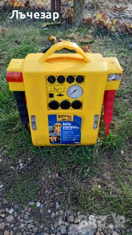 Бустер/Стартово устройство за автомобил с компресор за помпене на гуми