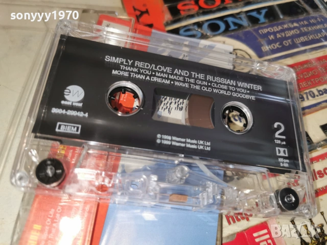 SIMPLY RED-ORIGINAL TAPE 1002261222, снимка 12 - Аудио касети - 53425842