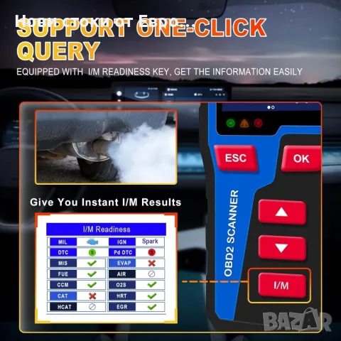 DonosHome OBD2 скенер Диагностичен четец на кодове за грешки, снимка 3 - Аксесоари и консумативи - 49917594