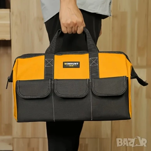 Професионална Тежкотоварна Чанта/Сак за Инструменти – WINHUNT, Жълто и Черно, Куфар!, снимка 2 - Чанти - 50627258