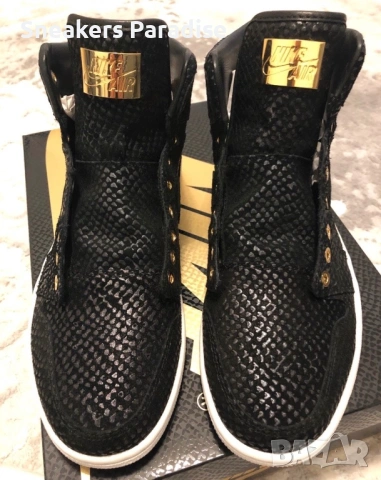 Nike Air Jordan 1 Pinnacle „Black Gold“ маратонки обувки, снимка 5 - Маратонки - 53977328