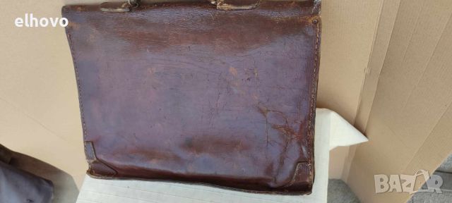 Стара кожена чанта#1, снимка 3 - Антикварни и старинни предмети - 46371547