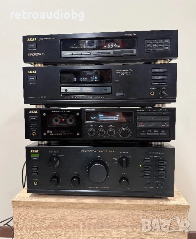 🔉Ретро аудио сет AKAI - усилвател, дек, cd плеър и тунер🔉