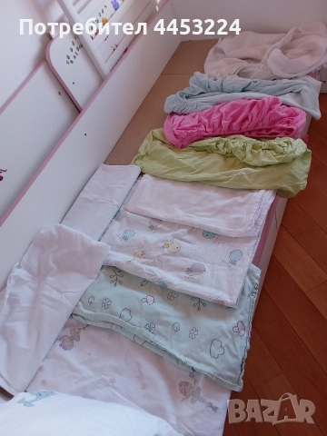 Бебешки-детски балдахин, обиколници,матрак алое вера и чаршафчета, снимка 15 - Спално бельо и завивки - 51487335