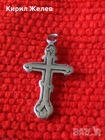 Старо сребърно кръстче 50860, снимка 3 - Колиета, медальони, синджири - 52359583