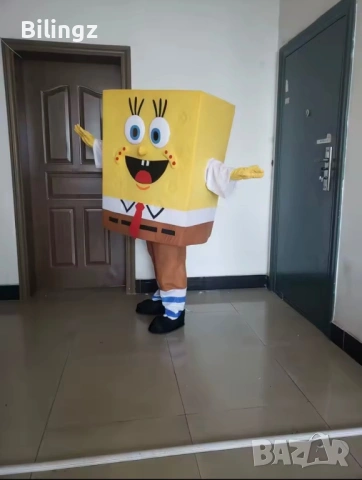 Чисто нов костюм / маскот на Спондж Боб за парти, изненада, рожден ден, снимка 3 - Друго търговско оборудване - 53652581