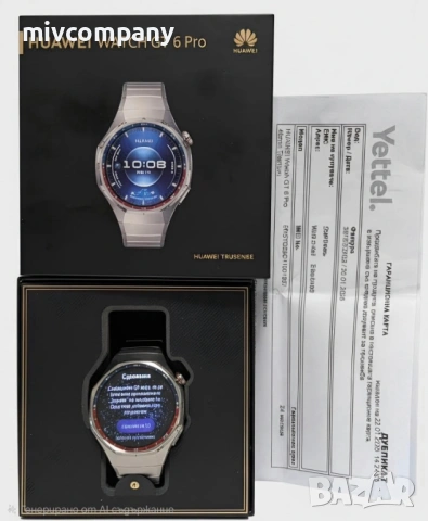  Смарт часовник Huawei Watch GT 6 Pro 46MM Black Titanium Нов 2 год.Гаранция!!!