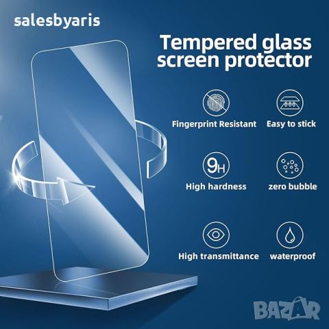 NEW'C [3 Pack] Защитно стъкло за екран за iPhone 15 Pro Max/15 Plus (6.7 инча), снимка 5 - Фолия, протектори - 45211222