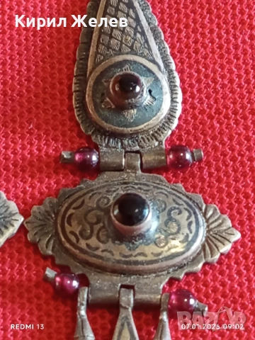 Колекционерски сребърни обеци ГРАНАТ,ОНИКС ЯПОНСКИ СТИЛ ювелирна изработка 50808, снимка 7 - Обеци - 53015406